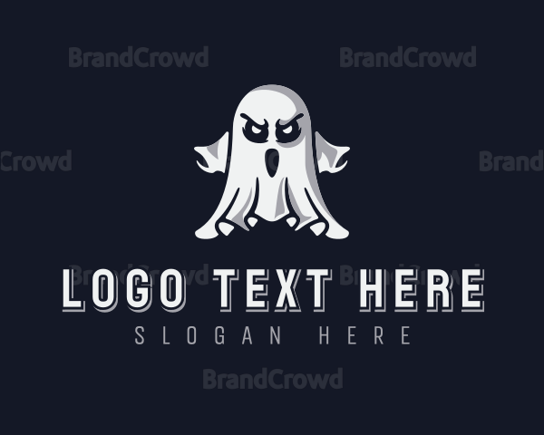 Scary Ghost Halloween Logo