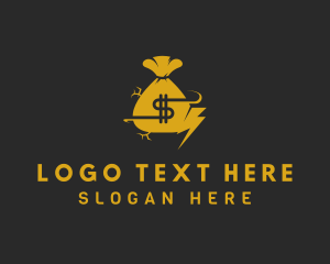 Gold - Money Bag Dollar logo design