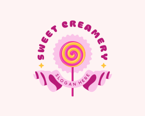 Sweet Lollipop Candy logo design