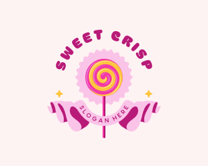 Sweet Lollipop Candy logo design