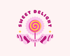 Sweet Lollipop Candy logo design