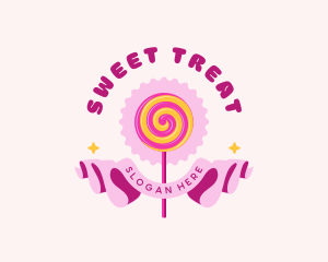 Sweet Lollipop Candy logo design