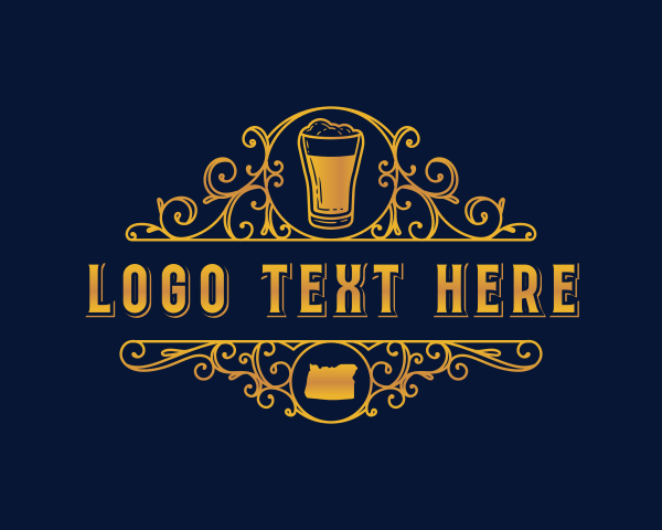 Map - Oregon Beer Pub logo design