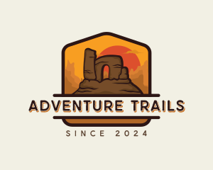 Trekking - Desert Trekking Adventure logo design