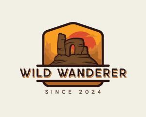 Desert Trekking Adventure logo design