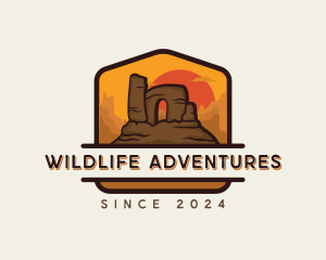 Desert Trekking Adventure logo design