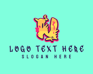 Teen - Graffiti Art Letter W logo design