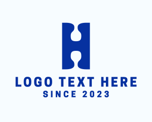 Water Station - Letter H Liquid logo design
