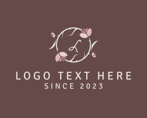 Letter - Floral Leaf Salon logo design