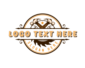 Saw - Woodwork Handyman Tools logo design