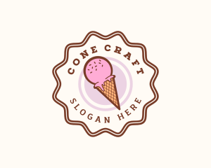 Cone - Ice Cream Cone Dessert logo design