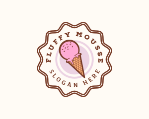 Mousse - Ice Cream Cone Dessert logo design