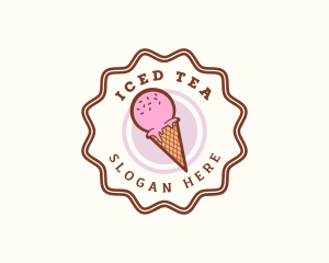 Ice Cream Cone Dessert logo design