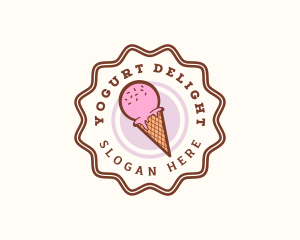 Yogurt - Ice Cream Cone Dessert logo design