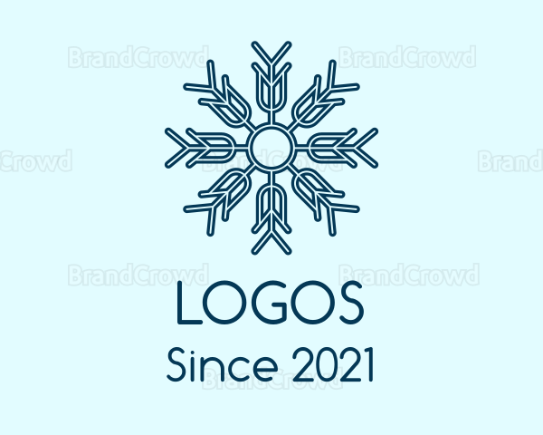 Blue Snow Outline Logo