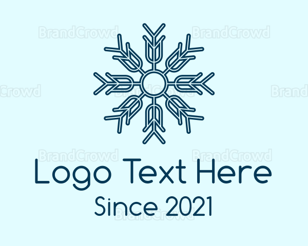Blue Snow Outline Logo