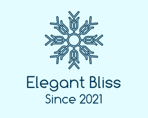 Pattern - Blue Snow Outline logo design