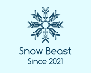 Blue Snow Outline  logo design