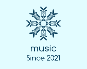 Pattern - Blue Snow Outline logo design