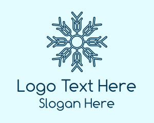 Blue Snow Outline  Logo
