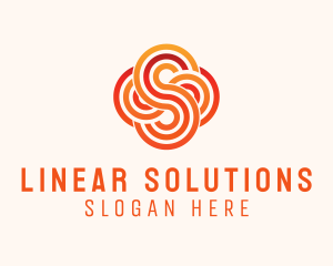 Linear - Linear Cloud Letter S logo design