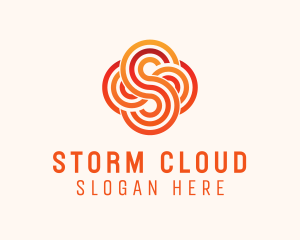 Linear Cloud Letter S logo design