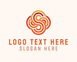 Art Shop - Linear Cloud Letter S logo design