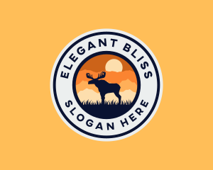 Elk - Wild Mountain Moose logo design