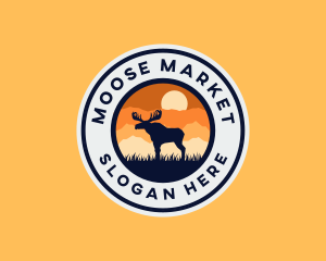 Moose - Wild Mountain Moose logo design