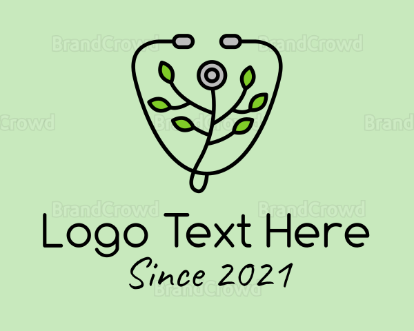 Medical Nature Stethoscope Logo