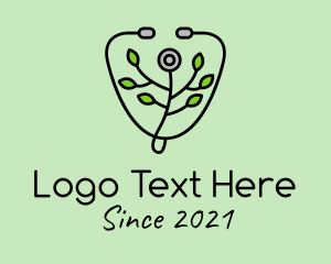 Herbal Medicine - Medical Nature Stethoscope logo design