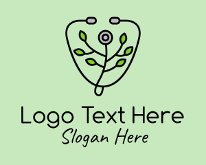 Medical Nature Stethoscope  Logo