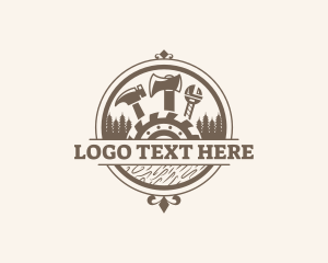 Axe - Woodworking Lumber Carpentry logo design