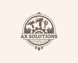 Ax - Woodworking Lumber Carpentry logo design