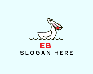 Fish - Pelican Bird Animal logo design
