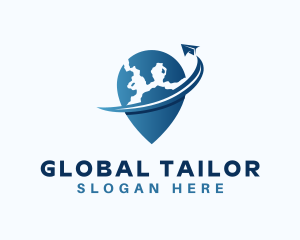 Global Plane Locator logo design