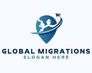 Global Plane Locator logo design