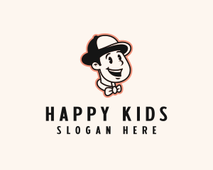 Retro Cartoon Boy logo design