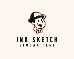 Retro Cartoon Boy logo design