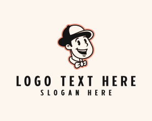 Teenager - Retro Cartoon Boy logo design