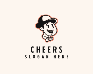 Retro Cartoon Boy logo design