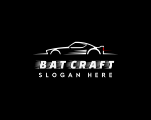 White Racing Car logo design