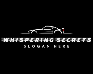 White Racing Car logo design