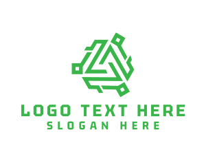 Triangle - Tech Green Company logo design