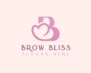 Love Heart Beauty Letter B logo design