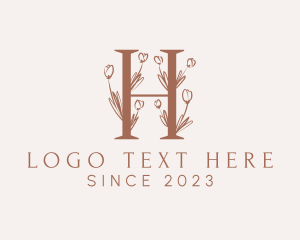 Eco Friendly - Organic Flower Letter H logo design