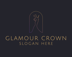 Pageant - Pageant Queen Princess Monoline logo design