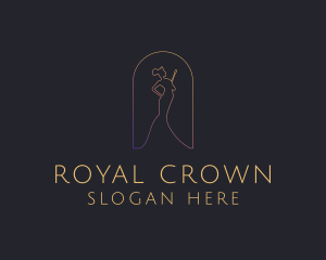 Queen - Pageant Queen Princess Monoline logo design