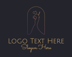 Bride - Pageant Queen Princess Monoline logo design