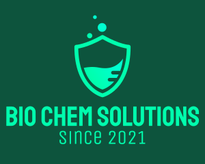 Biochemical - Green Chemical Shield logo design